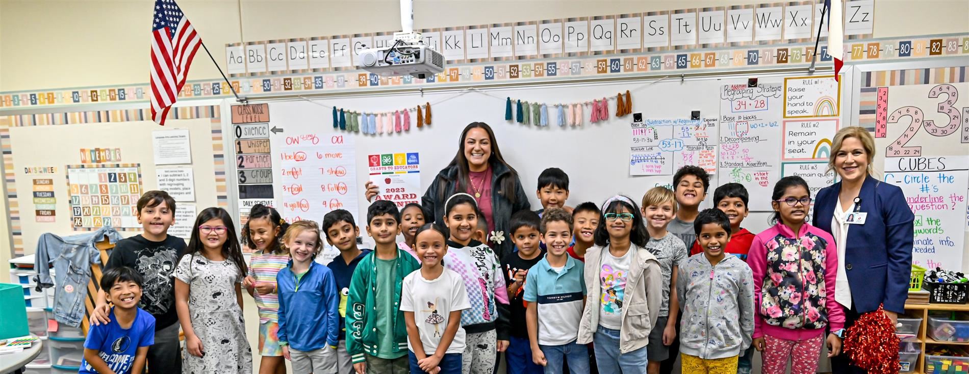 Photo of 2023 Grants to Educators winner and students